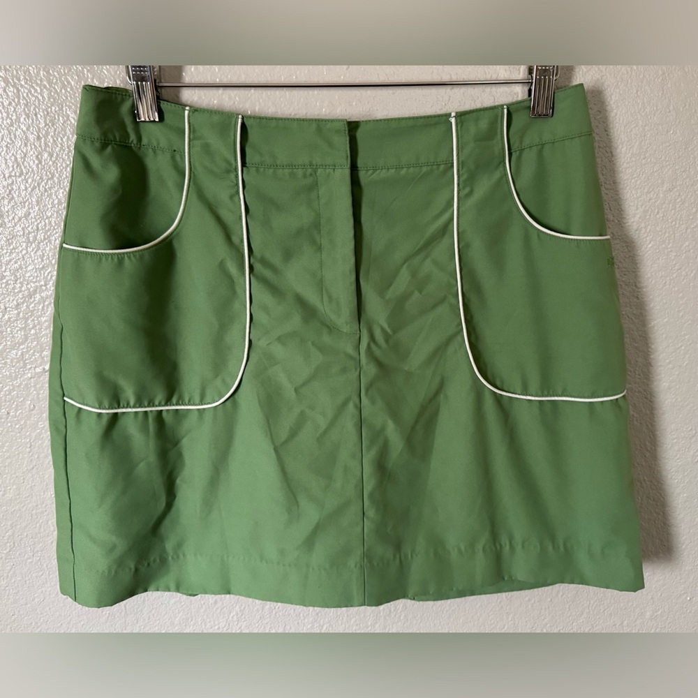 Izod XFG Cool Fx Green Skirt Belt Loops Golf Pickleball Skort Women’s Sz. 8